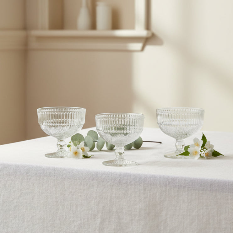 Zestaw x 4 pucharek do lodów Florina Rosetta 350 ml