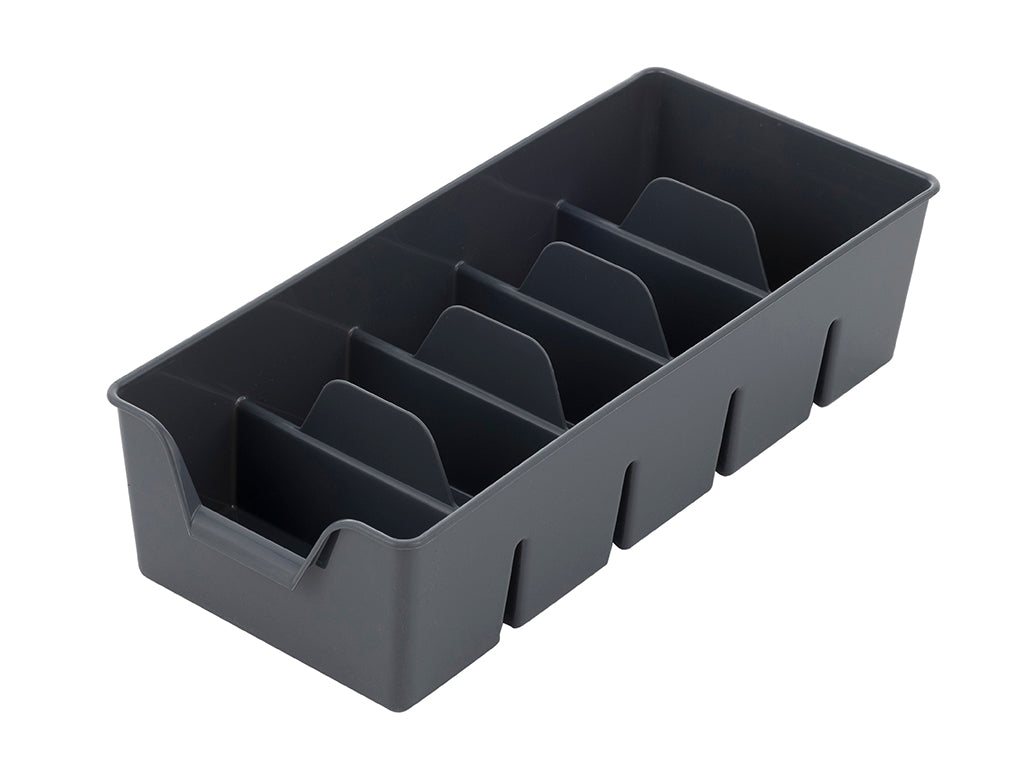 Organizer plastikowy l 30x14x7,5cm ciemny szary