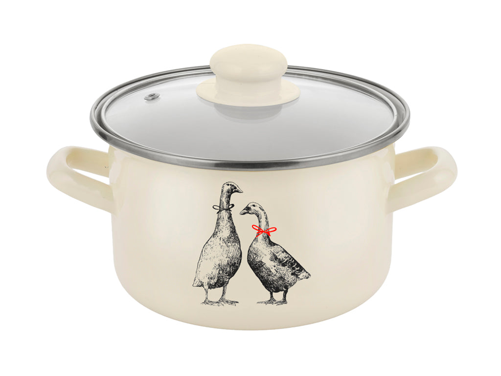 GARNEK EMALIOWANY EKO GĄSKA 18CM 2,7L Z/P