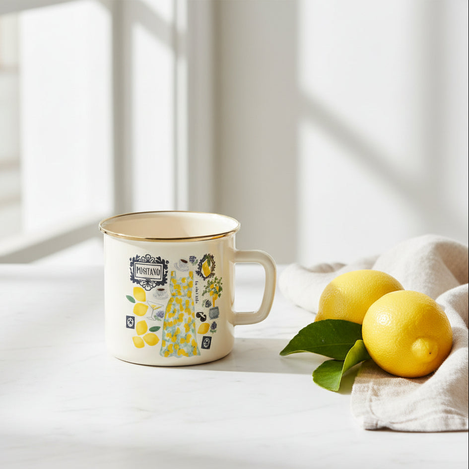 KUBEK EMALIOWANY POSITANO 12CM 1,2L