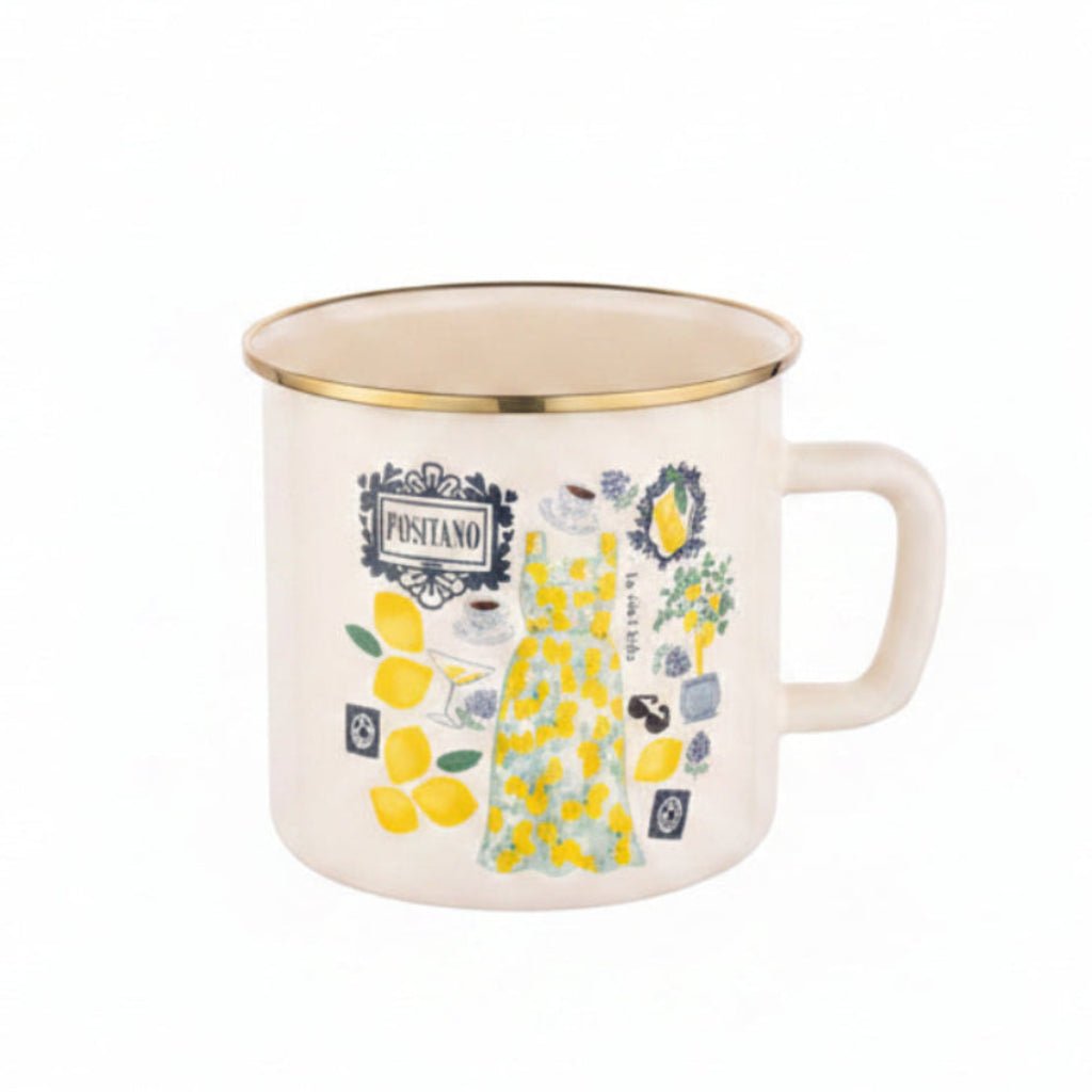 KUBEK EMALIOWANY POSITANO 12CM 1,2L