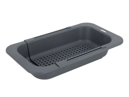 Ociekacz na zlew plastikowy vivo rozsuwany antracytowy