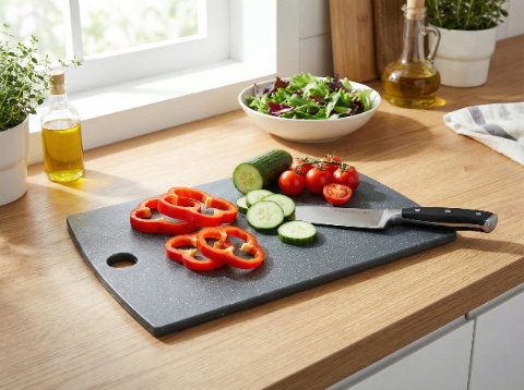Deska do krojenia plastikowa get fit 38,5x24cm marble