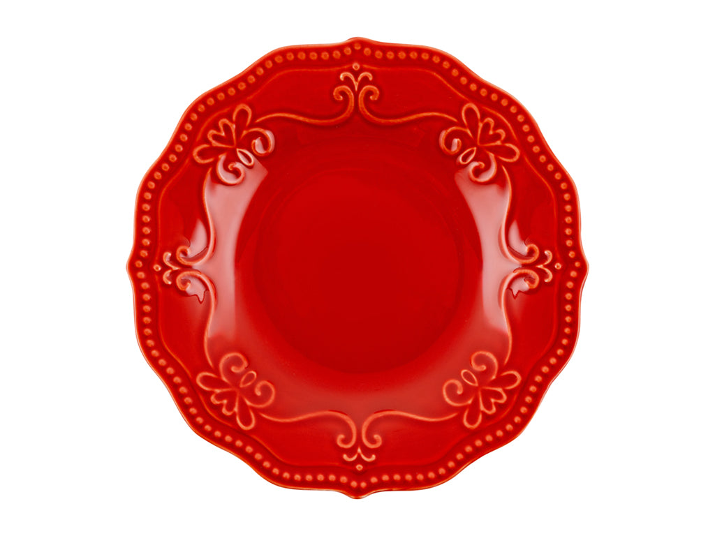 TALERZ DESEROWY RUSTIC RED 20CM
