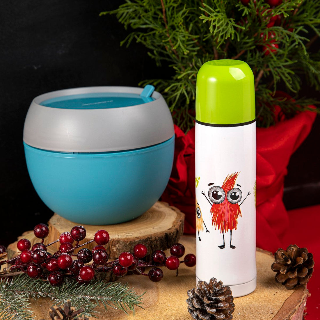 Pojemnik lunchbox okrągły 800ml mix