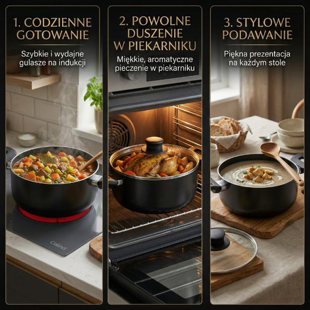 Garnek aluminiowy calina 16cm 1,3l z/p