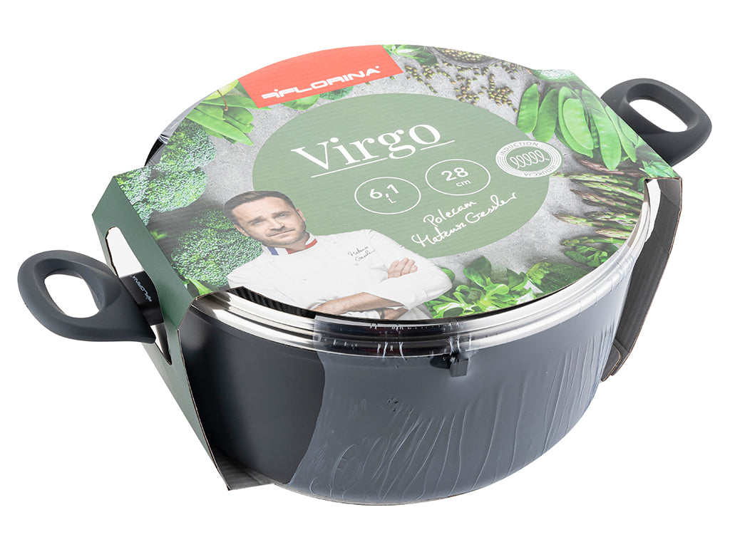 Garnek aluminiowy virgo 28cm 6,1l z/p mg