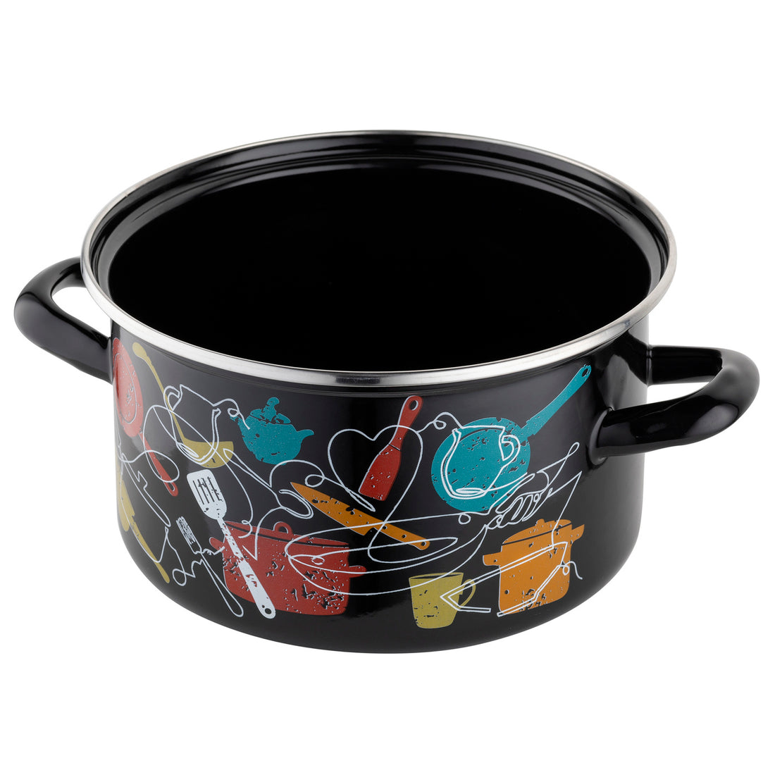 Garnek emaliowany prosty malena 20cm 3,7l z/p