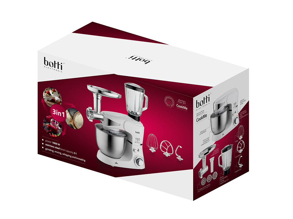 Robot kuchenny planetarny Botti Electronic Cookme 3w1 1000 W