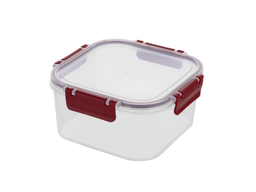 POJEMNIK DO ŻYWNOŚCI PLASTIKOWY KWADRATOWY CLIP GUARD 800ML CZERWONY