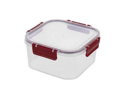 POJEMNIK DO ŻYWNOŚCI PLASTIKOWY KWADRATOWY CLIP GUARD 1,8L CZERWONY