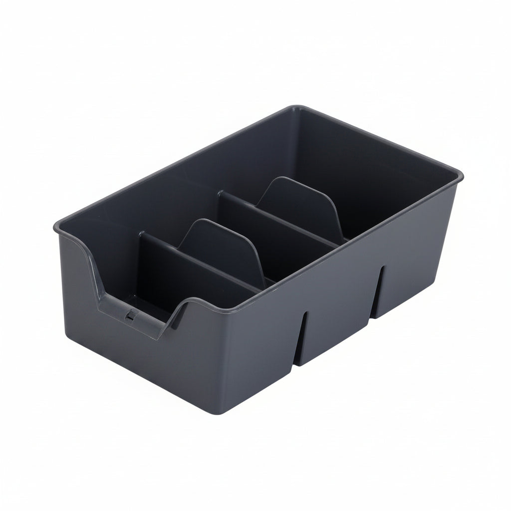 ORGANIZER PLASTIKOWY S 22X13,5X7,5CM CIEMNY SZARY -BEN