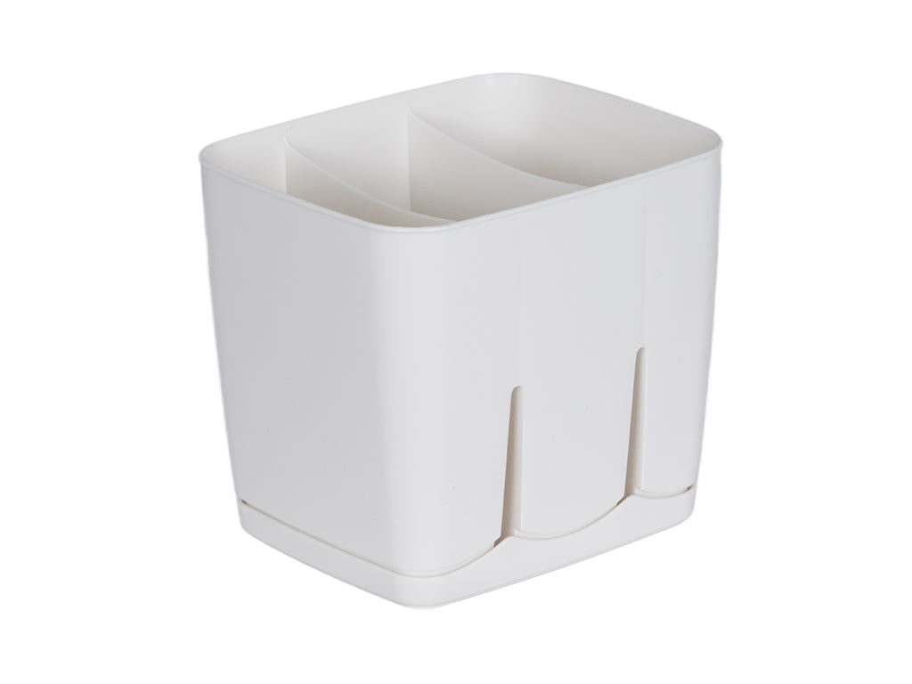 Ociekacz do sztućców plastikowy 13,5x11,5x12cm biały