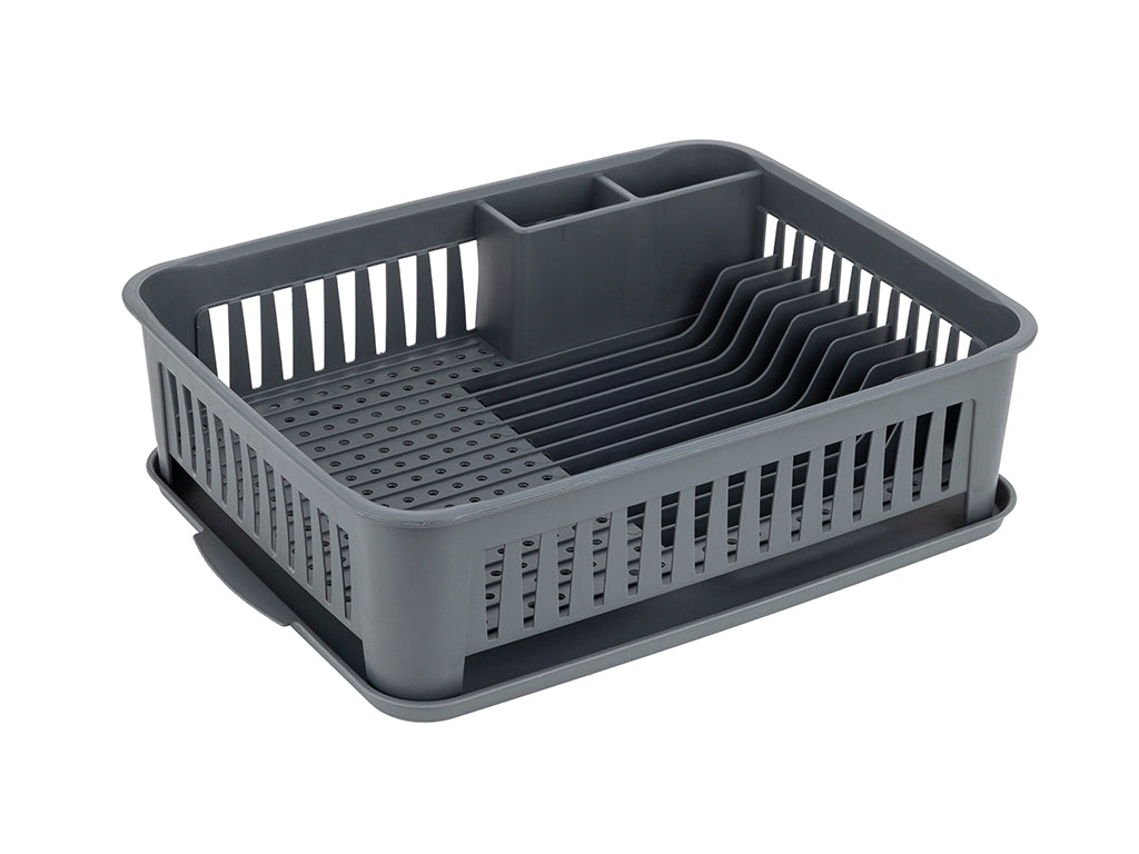 Suszarka do naczyń plastikowa vivo 42x33x12cm z podstawką antracytowa
