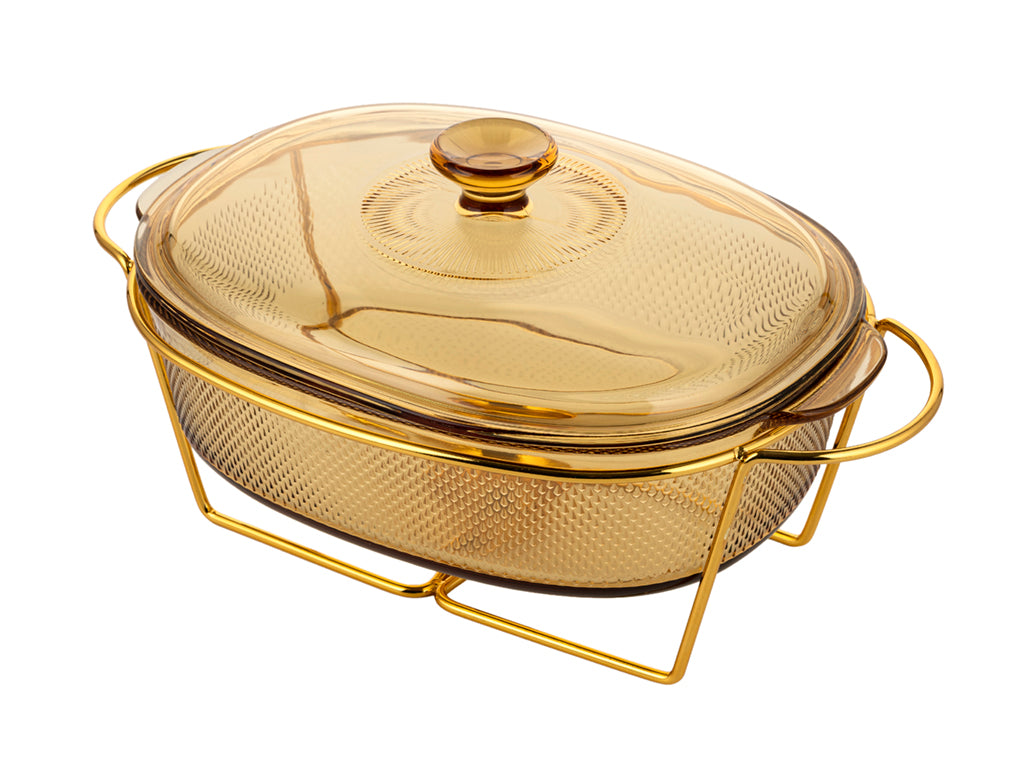 NACZYNIE DO ZAPIEKANIA I GOTOWANIA AMBER SZKLANE NA PODGRZEWACZU 2,6L