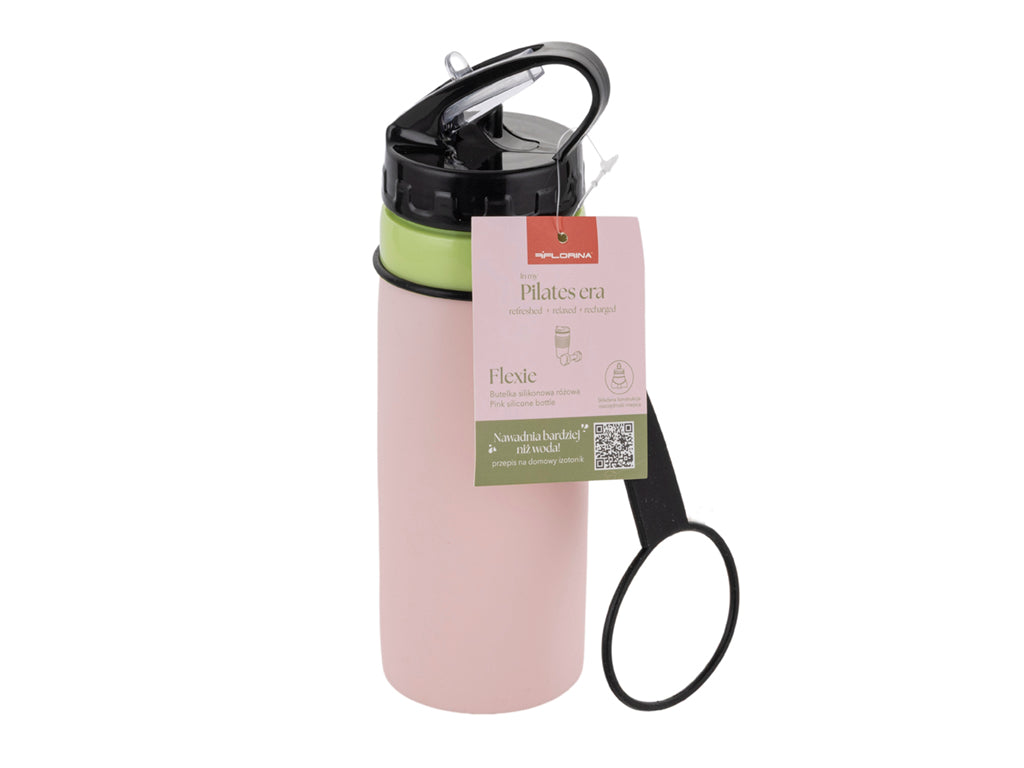BUTELKA SILIKONOWA FLEXIE RÓŻ 450ML