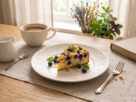Talerz deserowy Florina Nadine 20 cm porcelana kremowy do zmywarki