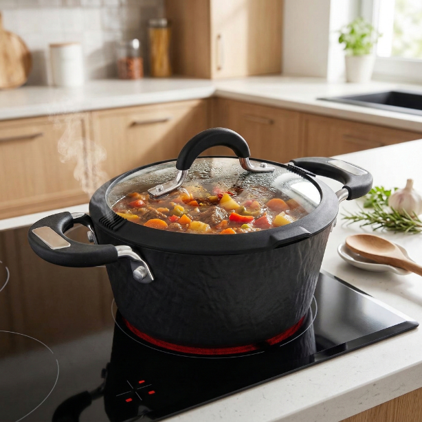 Garnek aluminiowy dragon 24cm 3,5l z/p