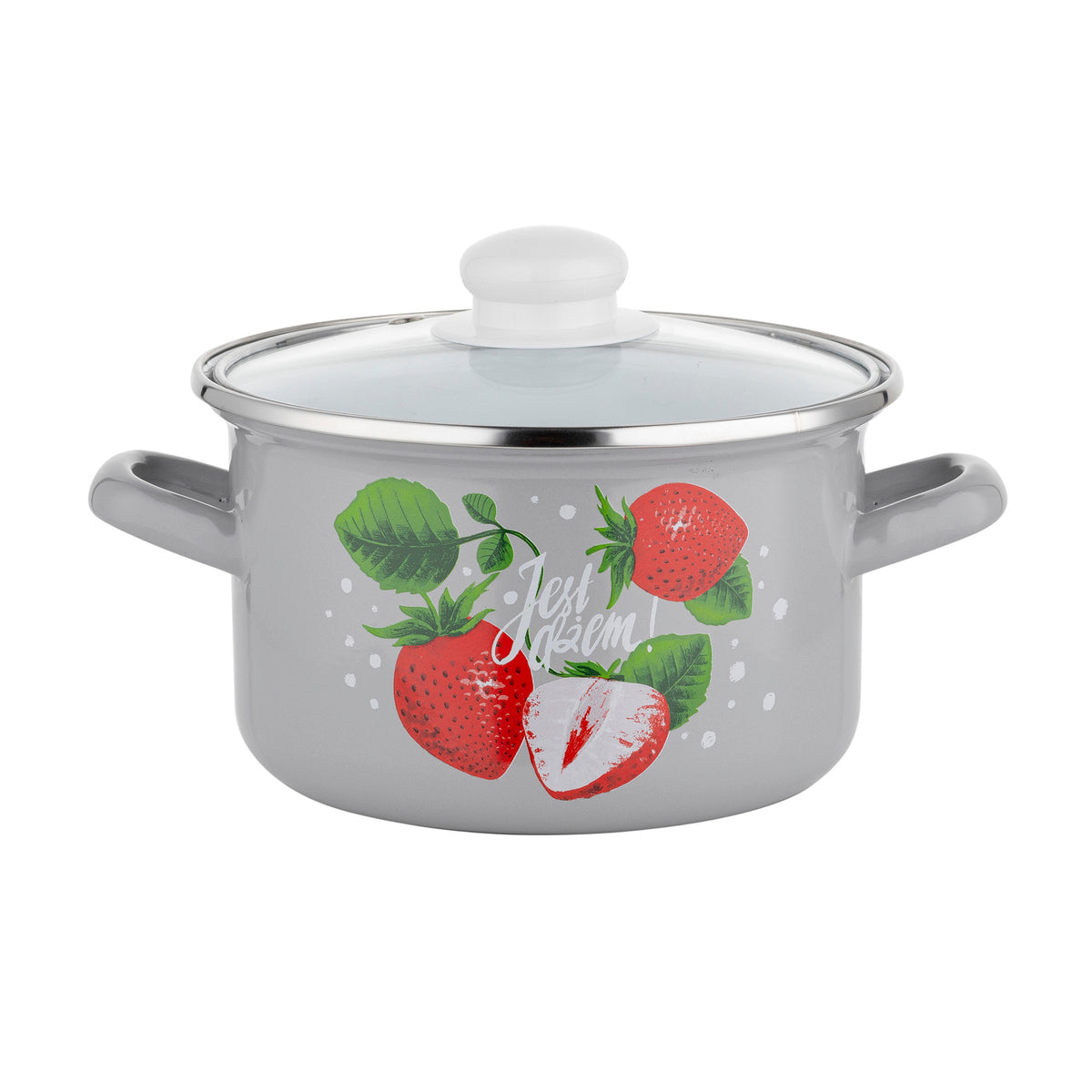 Garnek emaliowany prosty dżem 18cm 3l z/p