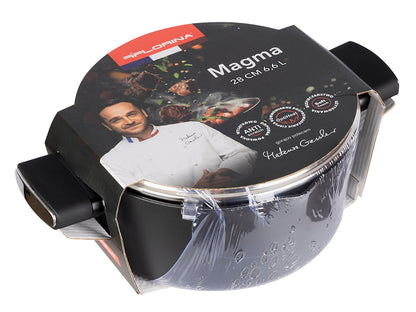 Garnek aluminiowy magma 28cm 6,6l z/p mg