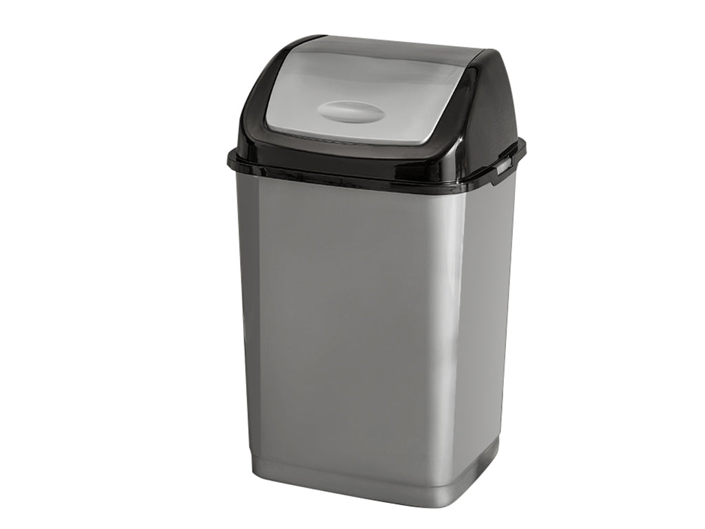 Kosz na śmieci plastikowy binio 50l antracytowy