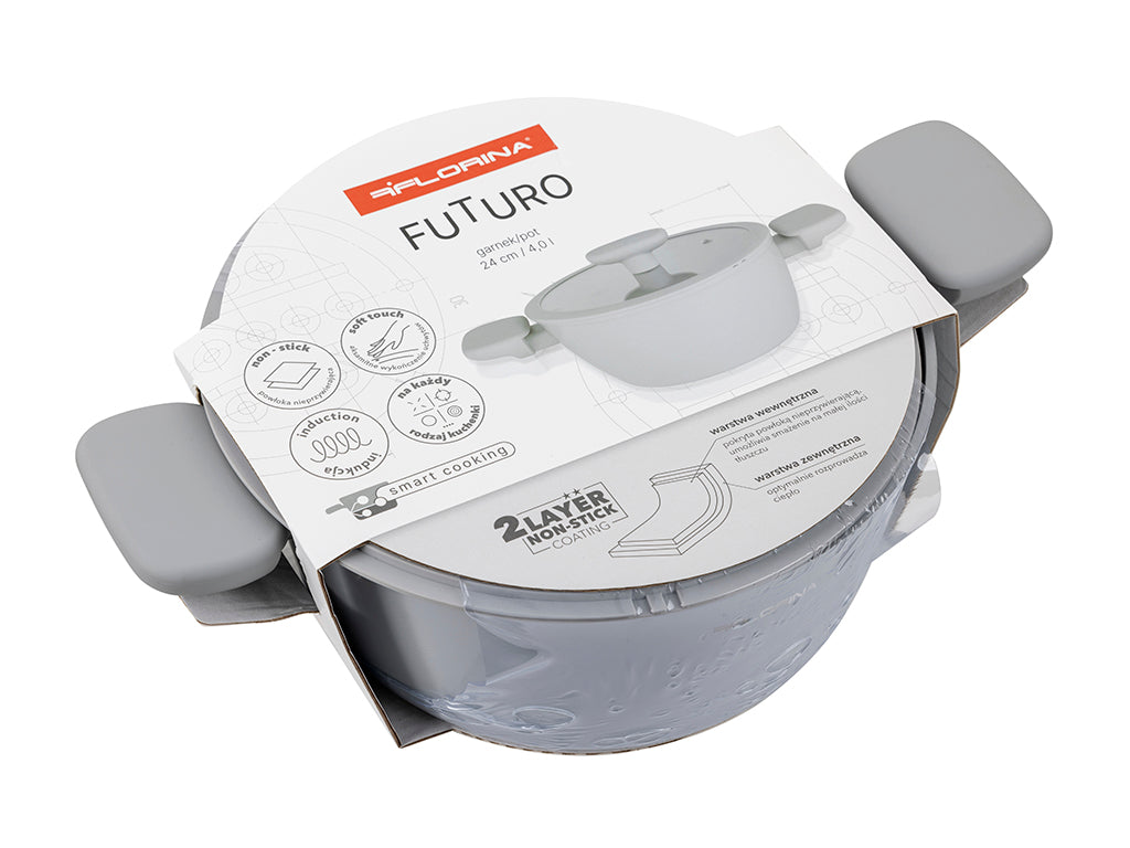 Garnek aluminiowy futuro 24cm 3,9l z/p