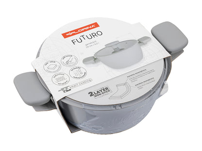 Garnek aluminiowy futuro 24cm 3,9l z/p