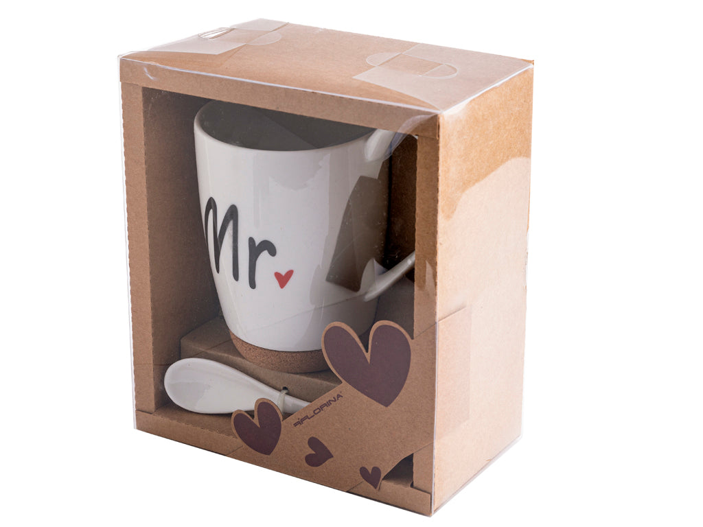 Kubek Florina Mr 320 ml porcelanowy na korkowej podstawce prezent