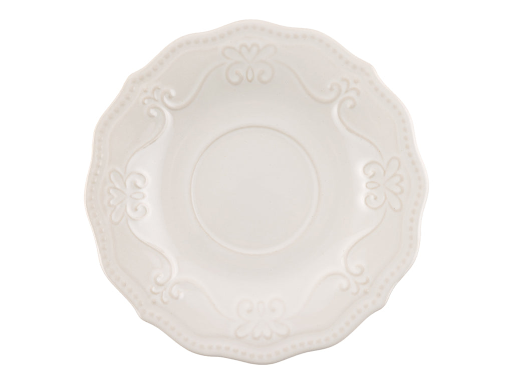 FILIŻANKA ZE SPODKIEM RUSTIC WHITE 250ML
