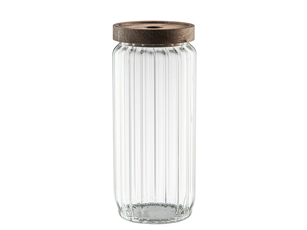 Pojemnik do przechowywania szklany akacja 950ml