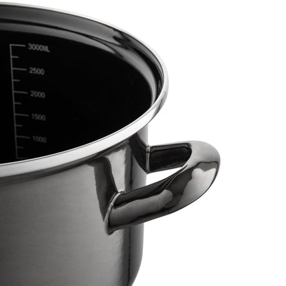 Garnek emaliowany prosty metalico 20cm 3,3l z/p