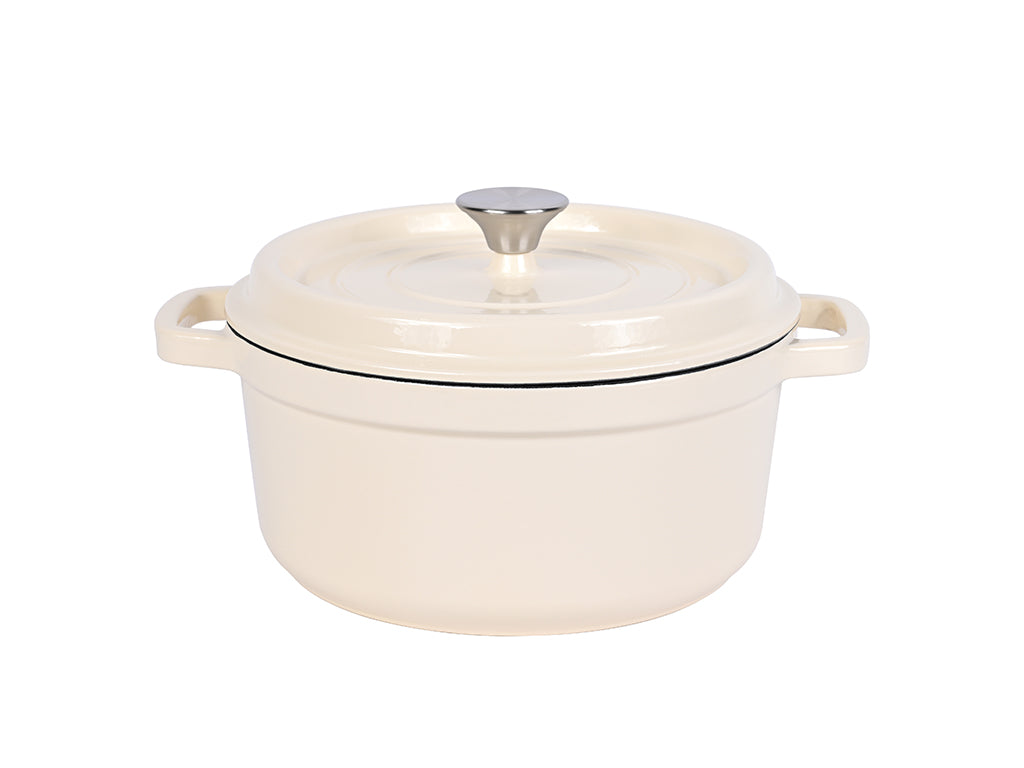 GARNEK ŻELIWNY HIERRO 26X11,5CM 4,7L Z/P BEŻOWY MG