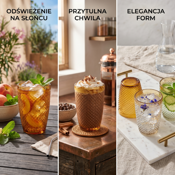 Szklanka do wody alexis 260ml amber