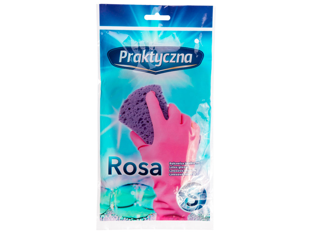 Rękawice lateksowe rosa praktyczna -s