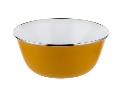 Miski emaliowane z pokrywką 16-20cm pomarańczowe