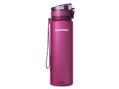 Butelka filtrująca aquaphor city 800ml, bordowa - aqu 523148