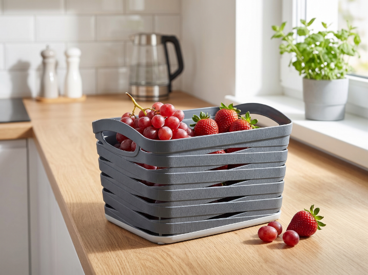 Koszyk plastikowy linea 16x12x11cm 1,5l antracytowy