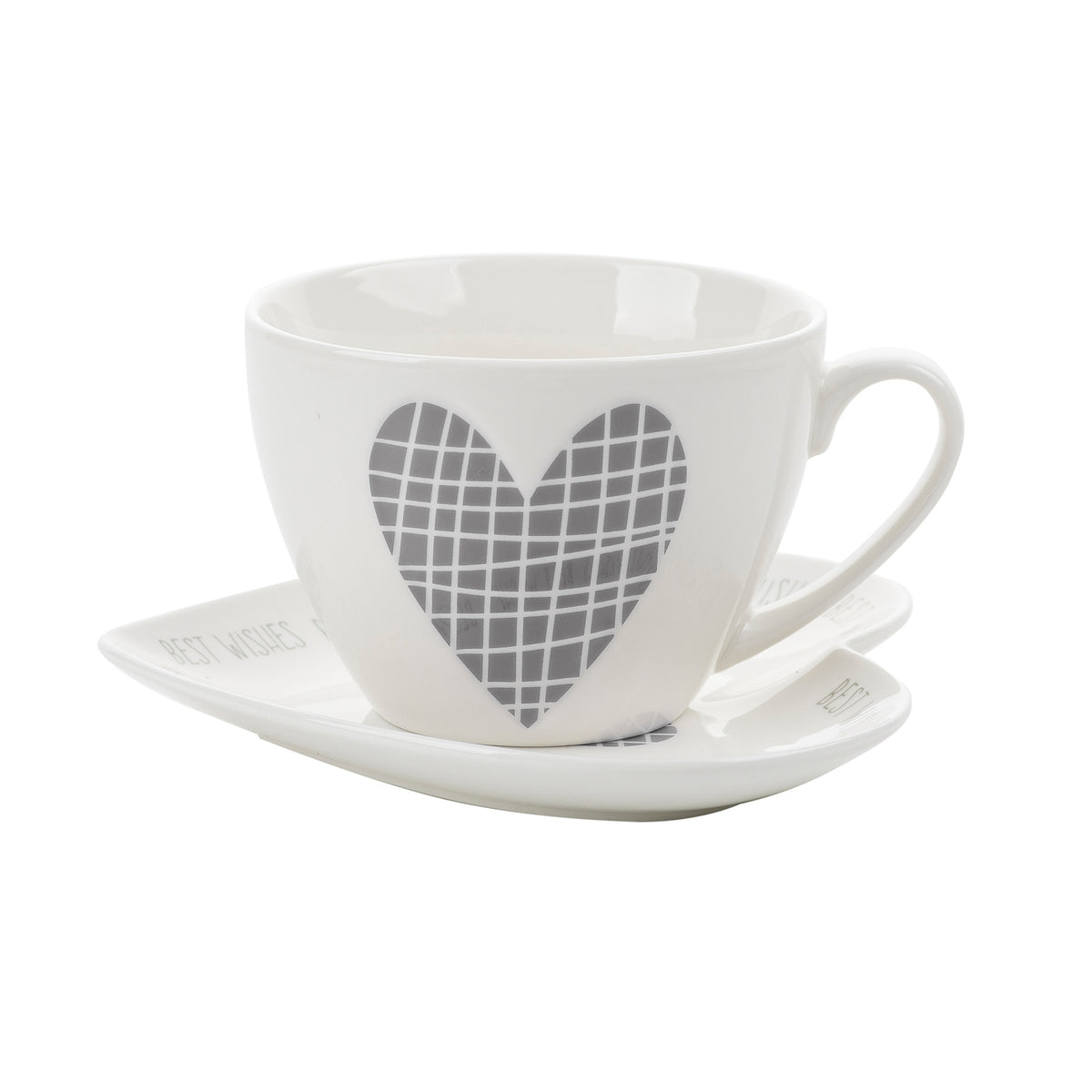 Filiżanka ze spodkiem hearts 460ml