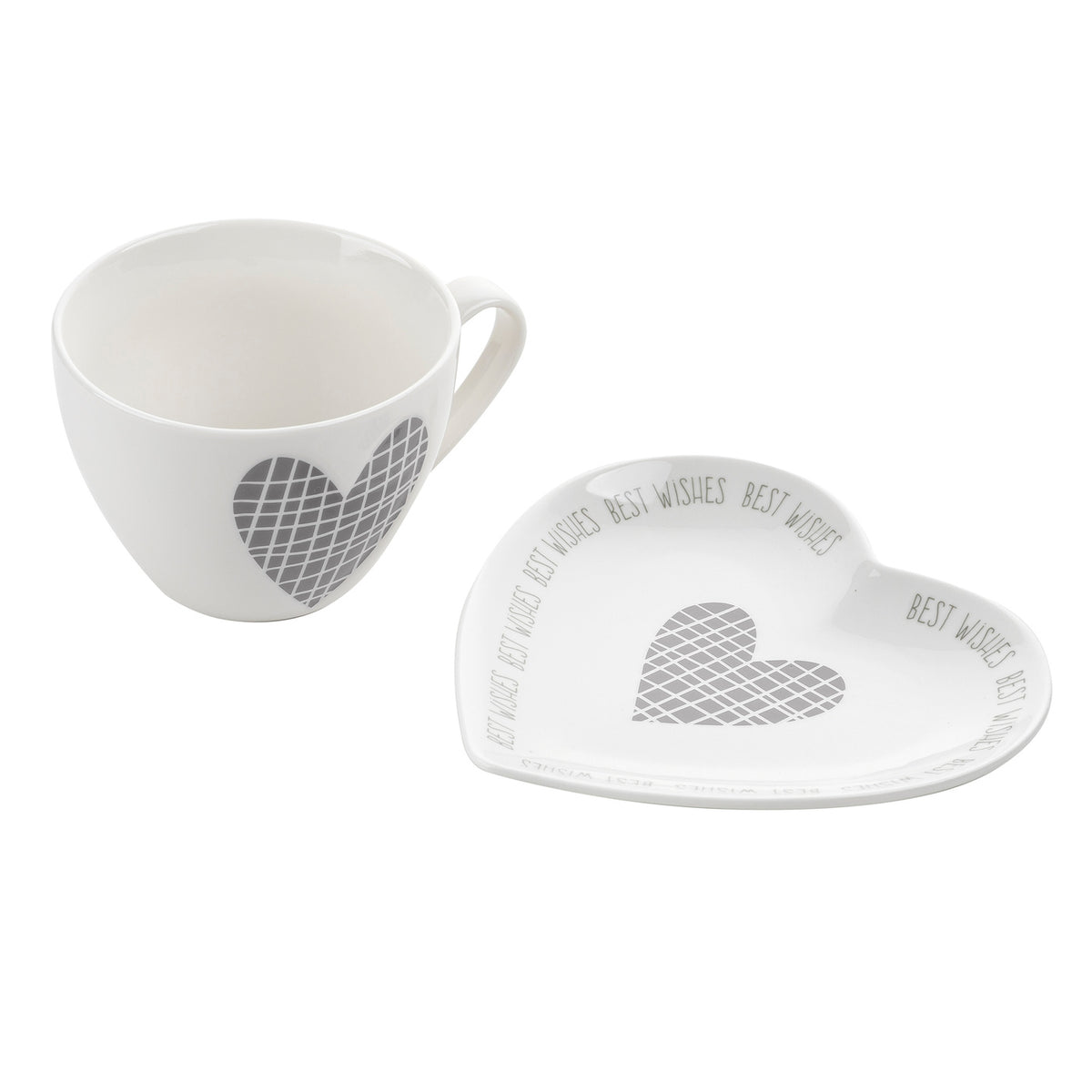 Filiżanka ze spodkiem hearts 460ml