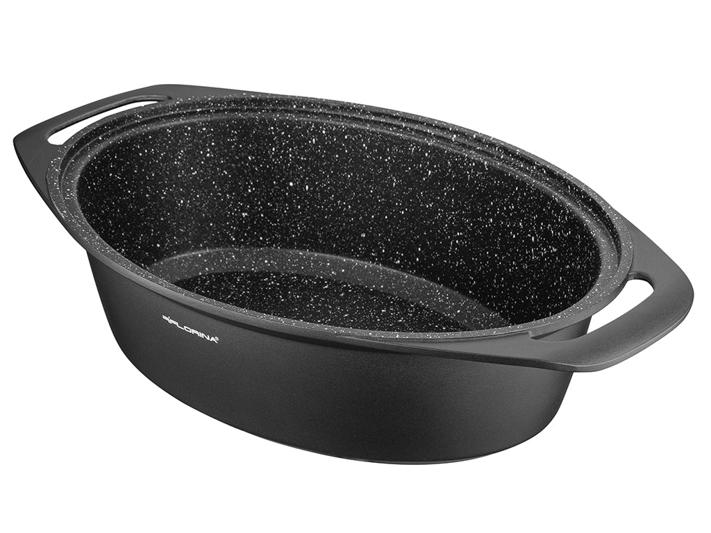 Brytfanna aluminiowa owalna chef 39,5x28,5x12,3cm 7,3l z/p v.2