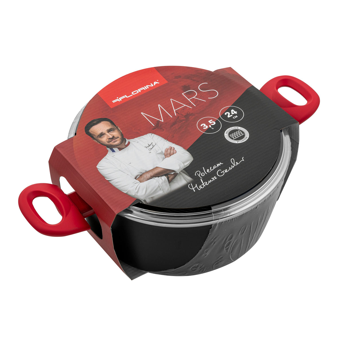 Garnek aluminiowy mars 24cm 3,5l z/p mg