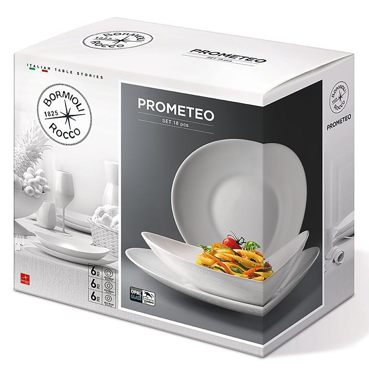 Talerze obiadowe prometeo 6/18 -borm ecom