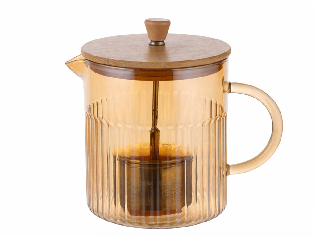 DZBANEK SZKLANY Z ZŁOTYM ZAPARZACZEM LUMINAR AMBER 1,2L
