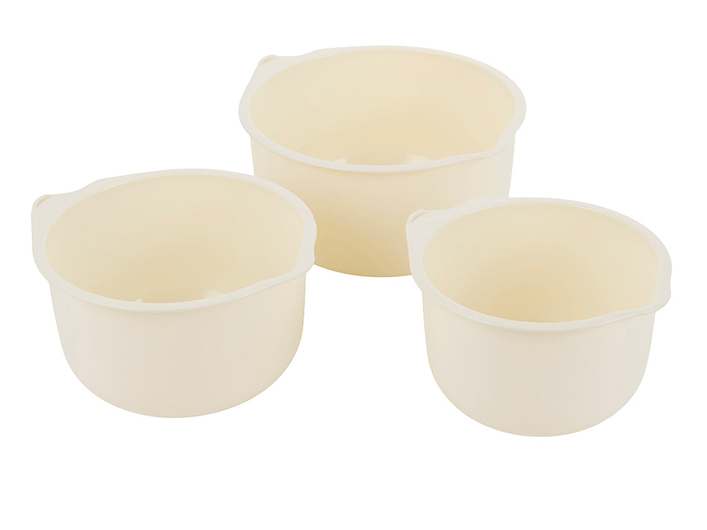 Miska plastikowa kpl. 3szt 17cm 19cm 22cm kremowy