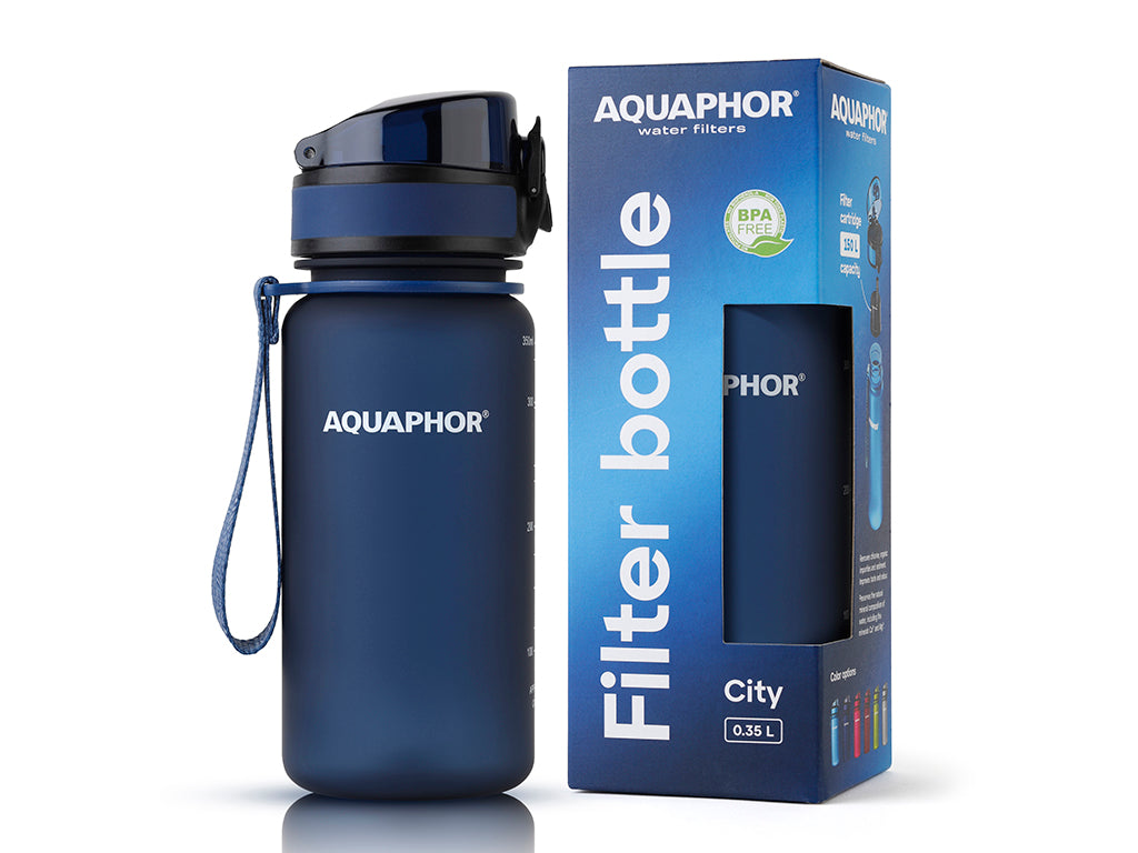 Butelka filtrująca aquaphor city 350ml granatowa -aqu 522904