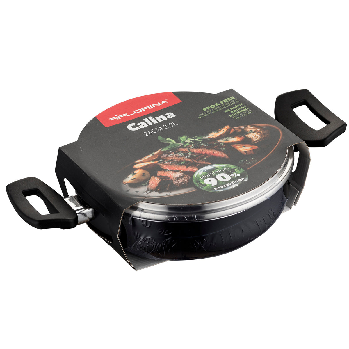 Garnek aluminiowy niski calina 26cm 2,9l z/p