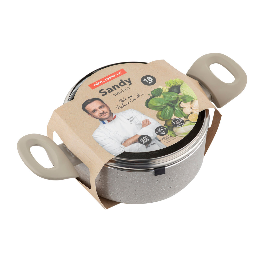 Garnek aluminiowy sandy 18cm 1,6l z/p mg