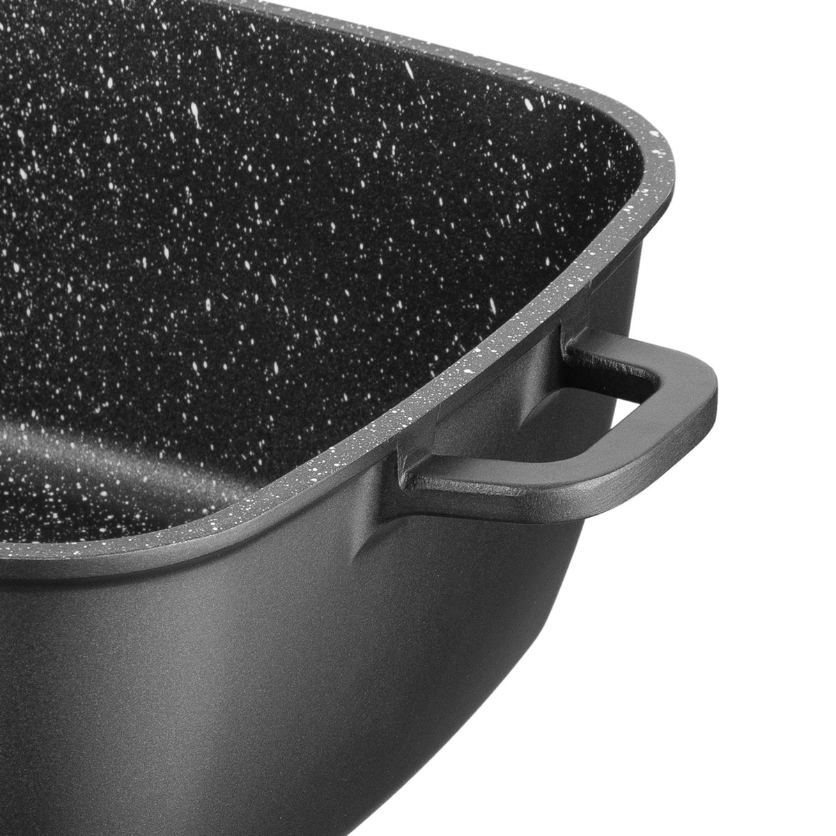 Garnek aluminiowy kwadratowy chef 24x24x10,5cm 4,6l z/p v.2