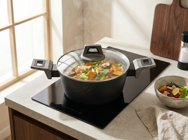 Garnek aluminiowy japandi 24cm 3,1l z/p