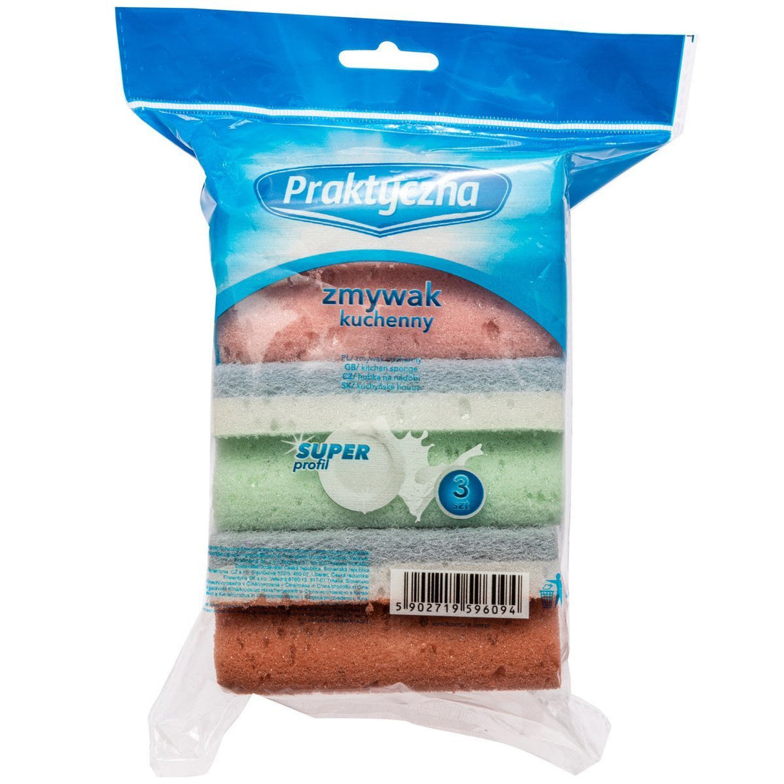 Zmywak praktyczna kuchenny profilowany 3szt